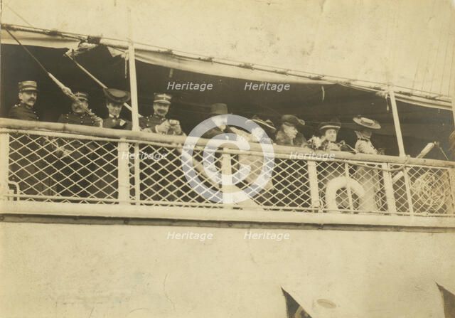 Departure of Baron de Rosen from Yokohama, c1904. Creator: Unknown.