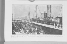 Departure of colored emigrants for Liberia, 1890-1899. Creator: Unknown