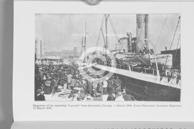 Departure of colored emigrants for Liberia, 1890-1899. Creator: Unknown.