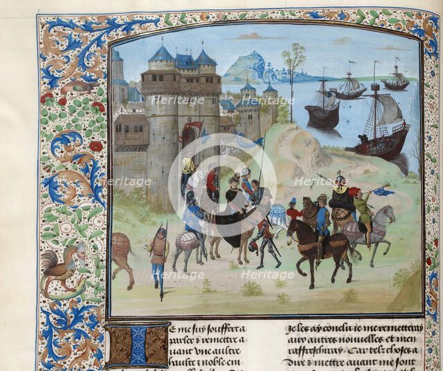 Departure of Duke Ludwig II of Bourbon from Genoa to Tunis, ca 1470-1475. Creator: Anonymous.