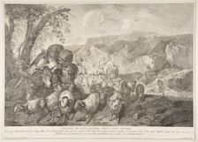 Departure of David the Shepherd from the House of His Father (Partenza di David pastore..., 1743-63. Creator: Pietro Monaco