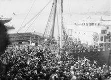 Departure of FINLAND with Olympic candidates, 1912. Creator: Bain News Service
