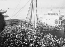 Departure of FINLAND with Olympic candidates, 1912. Creator: Bain News Service