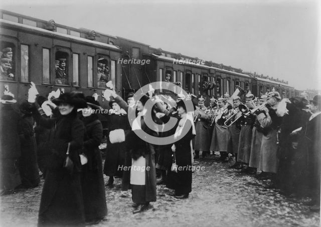 Departure of "Landsturm", between c1914 and c1915. Creator: Bain News Service.