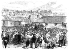 Departure of Lieutenant-General Sir Duncan Cameron from...New Zealand...farewell address, 1865. Creator: C. R.