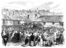 Departure of Lieutenant-General Sir Duncan Cameron from...New Zealand...farewell address, 1865. Creator: C. R.