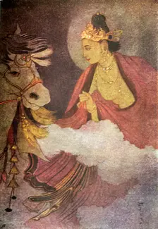 Departure of Prince Siddhartha 1920. Creator: Unknown