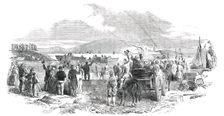 Departure of the "Viceroy" Steamer from the Dock Quay, Galway, 1850. Creator: Unknown