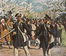Departure of the army in the struggle for independence, Spring 1813, (1936). Creator: Unknown