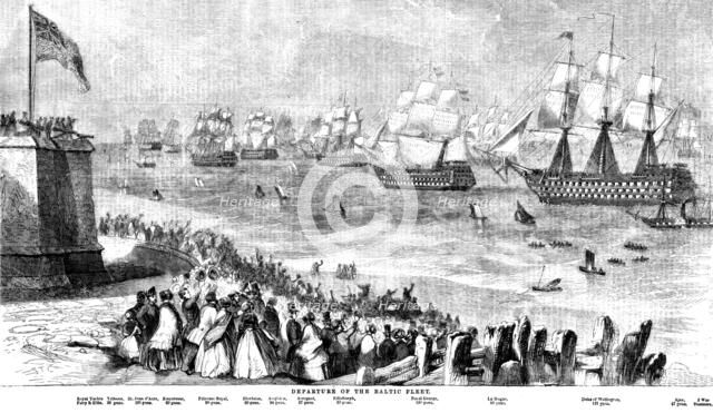 'Departure of the Baltic Fleet', 1854. Creator: Unknown.