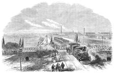 Departure of the Duke of Edinburgh from the Parell Station...Great Indian Peninsular Railway, 1870. Creator: Unknown