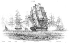 Departure of the Grand Duke Constantine of Russia, from Plymouth - drawn by Mr. N. M. Condy, 1845. Creator: Unknown