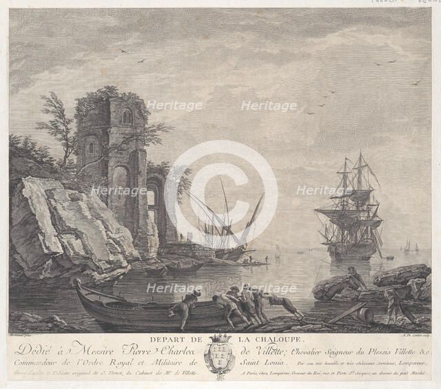 Departure of the Ship, ca. 1770. Creator: Anne Philiberte Coulet.