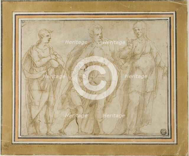 Departure of Tobit (recto), n.d. Creator: Unknown.