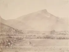 [Departure for the huntTomb of Khan of Khiva], 1840s-60s. Creator: Possibly by Luigi Pesce