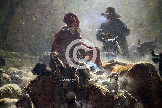 'Departure for the Market (Autumn Morning)', 1859. Artist: Constant Troyon