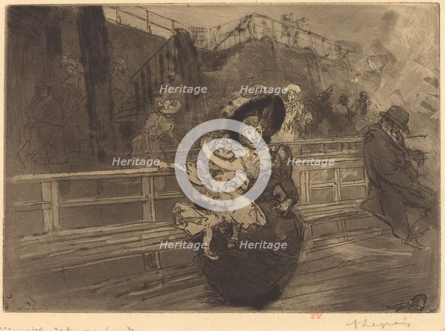Departure for Greenwich (Depart pour Greenwich), 1891. Creator: Auguste Lepere.