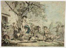 Departure for Market, 1750-1850. Creator: Unknown