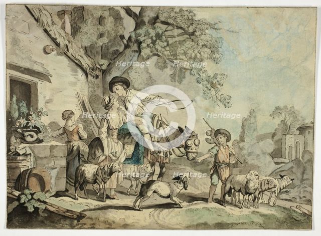 Departure for Market, 1750-1850. Creator: Unknown.