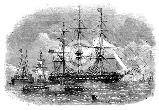 Departure from Gravesend of Troops for India, 1858. Creator: Unknown.