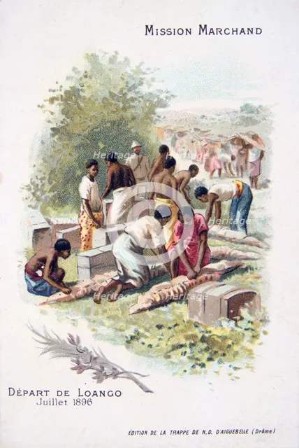 Departure from Loango, July 1896. Artist: Unknown