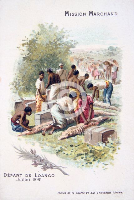 Departure from Loango, July 1896. Artist: Unknown