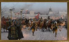 Departure from Wilanów of John III Sobieski and Marysienka, 1897. Creator: Brandt, Jozef (1841-1915)