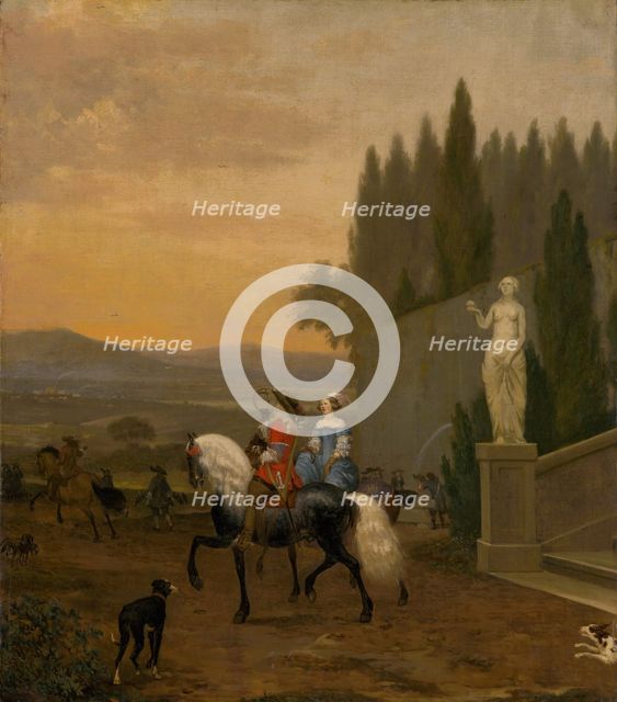 Departure to the Hunt, 1674. Creator: Hendrick ten Oever.