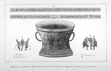 Depiction of a mortar from the Apothecaries Hall, including inscription, 1789. Artist: Anon