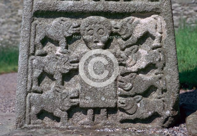 Depiction of Daniel in the Lion's Den on the Moone Cross, 7th century. Artist: Unknown