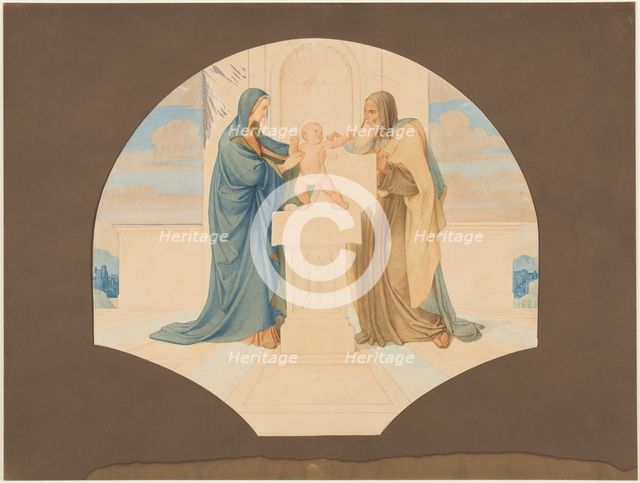 Depiction of Jesus in the Temple-Blessed are the pure in heart, 1837-1838. Creator: Eduard von Steinle.
