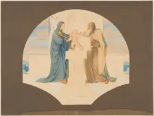 Depiction of Jesus in the Temple-Blessed are the pure in heart, 1837-1838. Creator: Eduard von Steinle