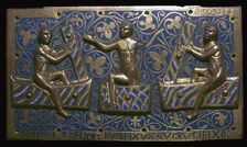 Depiction of saints rising from their tombs at the time of the Crucifixion, 13th century