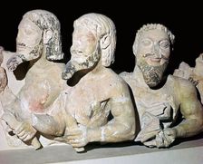 Depiction of Typhon from the pediment of an early temple