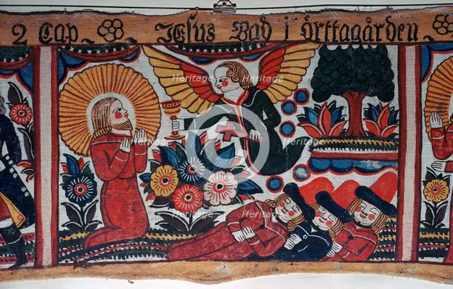 Depiction of the Agony in the Garden from Sweden, 19th century. Artist: Andres Palsson