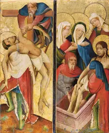 Deposition and Entombment of Christ, c1420. Creator: Master of the Middle Rhine