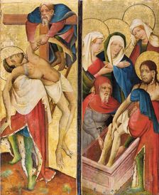 Deposition and Entombment of Christ, c1420. Creator: Master of the Middle Rhine