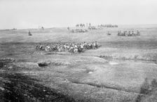 Deploying troops at Kartal Teji against Adrianople, 1912. Creator: Bain News Service