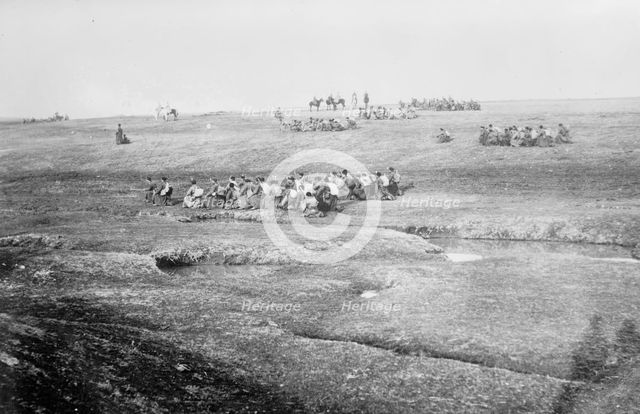 Deploying troops at Kartal Teji against Adrianople, 1912. Creator: Bain News Service.