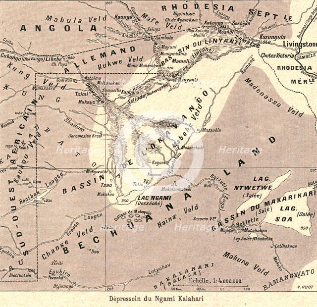''Depressoin du Ngami Kalahari; Afrique Australe', 1914. Creator: Unknown.
