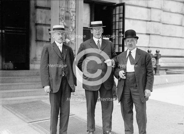 Dept. Of Labor - A.L. Faulkner of Immigration; Charles W. Mills; Patrick Gilday, Commr..., 1914. Creator: Harris & Ewing.