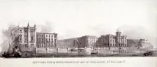 Deptford Pier and the River Thames, Greenwich, London, c1835. Artist: Anon