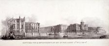 Deptford Pier and the River Thames, Greenwich, London, c1835. Artist: Anon