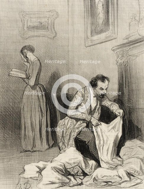 Depuis que Virginie a obtenu le septième accessit.., 1844. Creator: Honore Daumier.