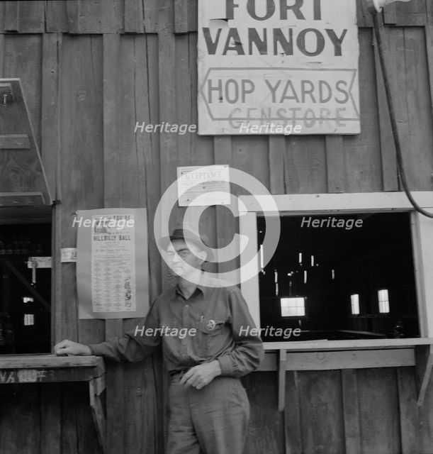 Deputy sheriff, stationed at..., near Grants Pass, Josephine County, Oregon, 1939. Creator: Dorothea Lange.