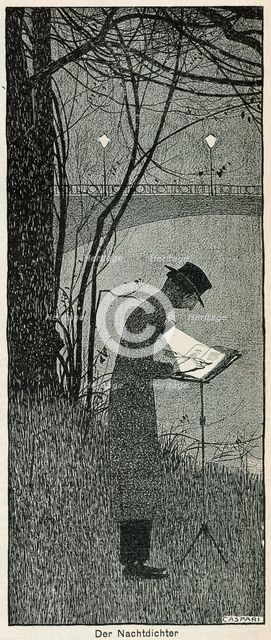 'Der Nachtdichter' ('The Night-Closer'), 1898. Creator: Walther Caspari.