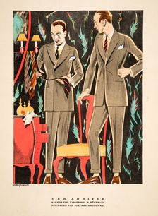 Der Arbiter, outfits by Fasskessel & Muntmann, from Styl, pub. 1922 (pochoir Print)