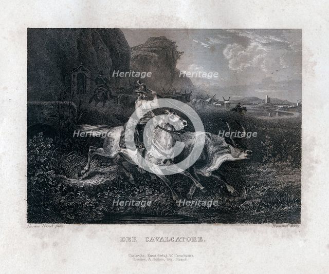 'Der Cavalcatore', c1833. Creator: Carl Ludwig Frommel.