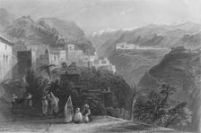 Der-El-Kamar, and the Palaces of Beteddein 1837. Artist: Thomas Abiel Prior
