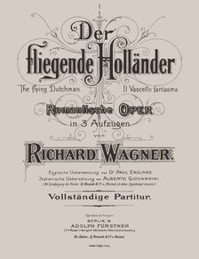 Der fliegende Holländer (The Flying Dutchman), Berlin, Adolph Fürstner, ca 1887